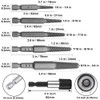 Kigauru 6Pcs Damaged Screw Extractor Set Steel Screw Remover 1/4