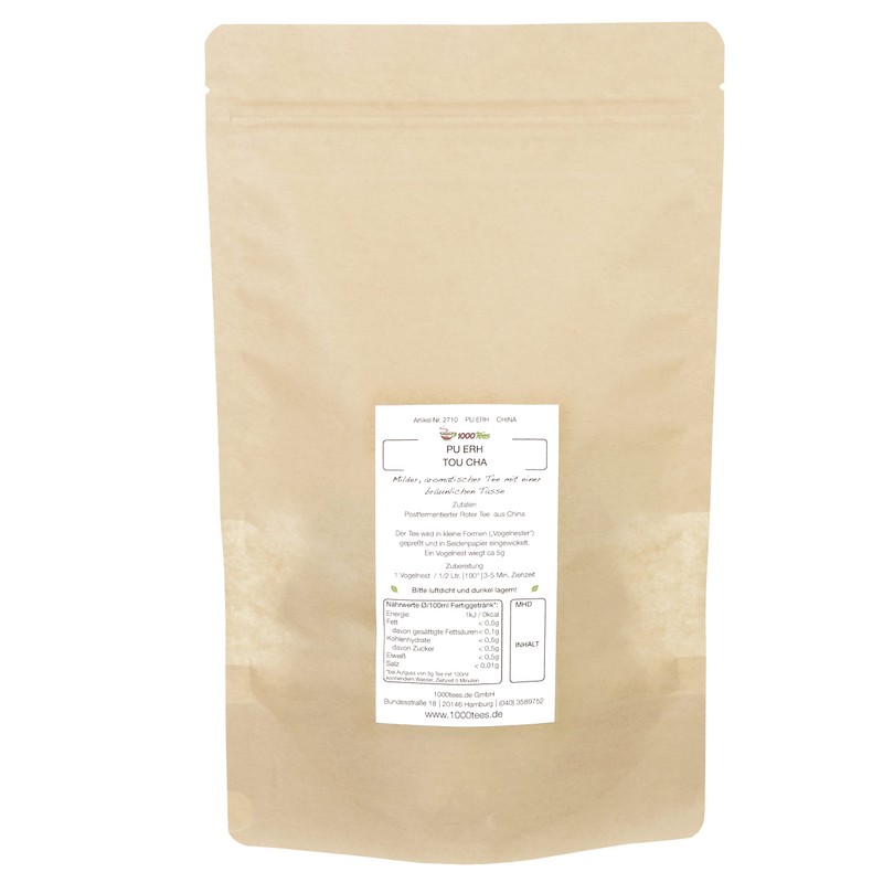 China Pu Erh Tou Cha mini black from China, malty,