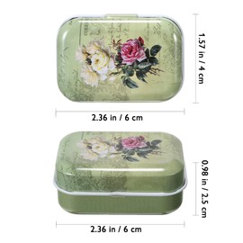 WRITWAA 8 Pcs Small Tin Box Tin Boxes With Hinged Lids Decorative Tin Box With Lid Small Metal Tin for Mints Decorative Boxes