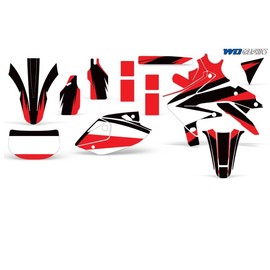 Wholesale Decals MX Dirt Bike Graphics kit Sticker Decal with Rim Trim and Number Plates Compatible with Honda CRF450X 2005-2015 - Bold Race