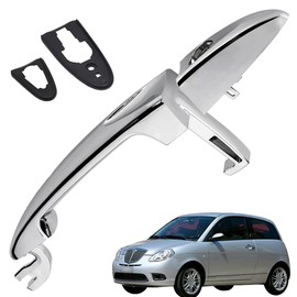 Ruolin Exterior Door Handle Car Door Handle Chrome-Plated Door Handle Replacement Kit Compatible with Lancia Ypsilon 2003-2011