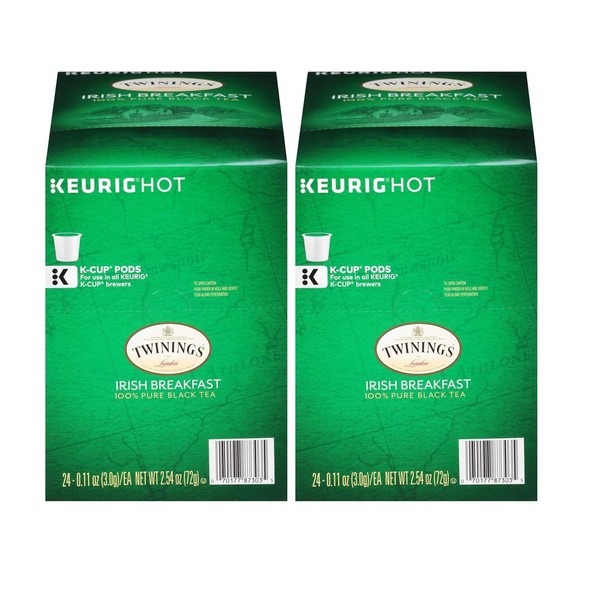 Twinings Irish Breakfast Tea K-Cup Pods for Keurig, Caffeinated Black