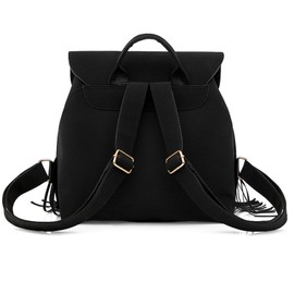 EVEOUT Women's Backpack with Tassels Fashion Oxford Fabric Tassels Casual Daypack Backpack Handbags, black, Backpack