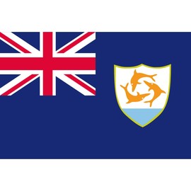 mrdeco Metall Schild 12x18cm gewölbt Anguillas Flag of Anguilla Schild