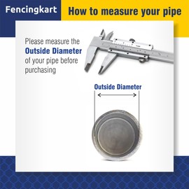 FENCINGKART Rail End Aluminum 1-3/8", Chain Link Fence Fittings, 10 Pieces (Silver)