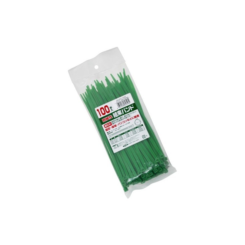Toyoko TMC Cable Ties, Green 601-G20