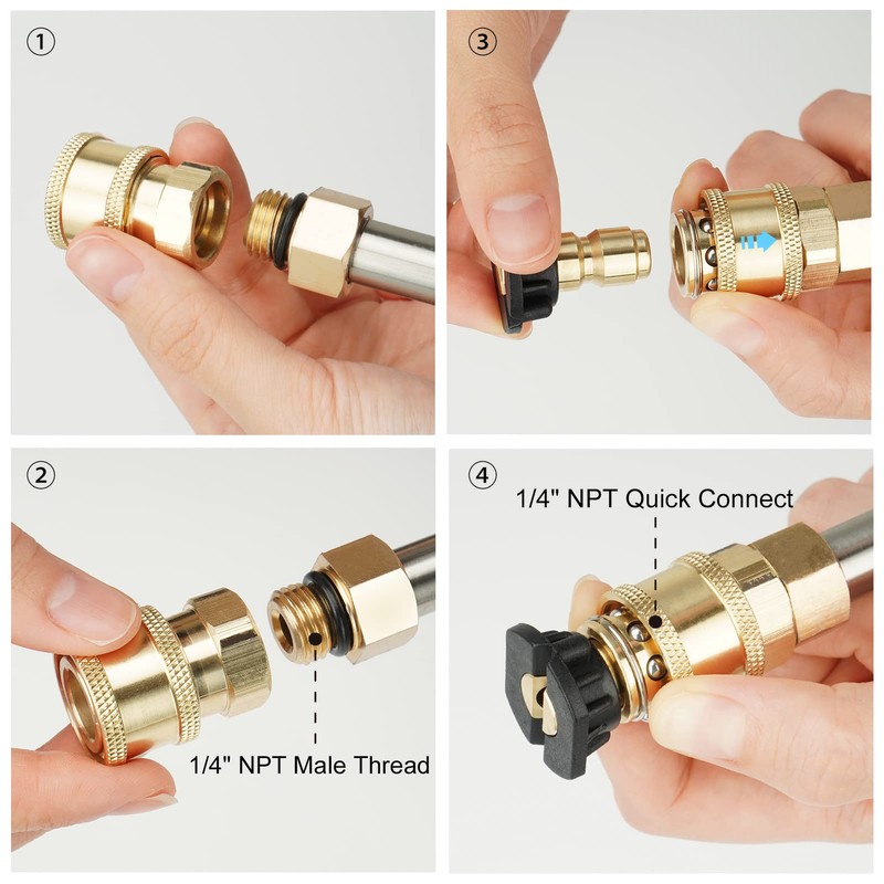 Hurotoms Pressure Washer Extension Wand Spray Gun Pressure Wand -
