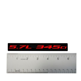 ERPART 5.7L 345ci RED on Black Highly Polished Real Aluminum Emblem Compatible with Jeep Dodge Ram Chrysler