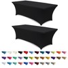 ABCCANOPY 2 Pack 8 ft Spandex Tablecloths Stretch Table Cover