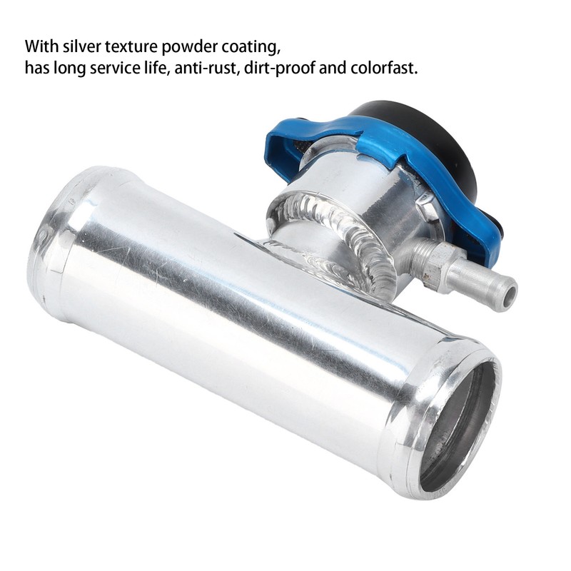38mm/1.5in Inline Radiator Hose Filler Aluminum With Temperature Gauge for
