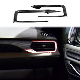 Korlot Carbon Fiber Air Vent Cover AC Outlet Trim kit Interior for GMC Yukon/Yukon XL Denali 2021-2024