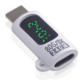 Maxhood 80Gbps USB C Extender Adapter for Thunderbolt 5, 240W USB C Male to Female Adapter, 8K@60Hz Video Type C Extender Digital Display for Headphone/OTG Phone/Docking/Game Controller, White 1pcs