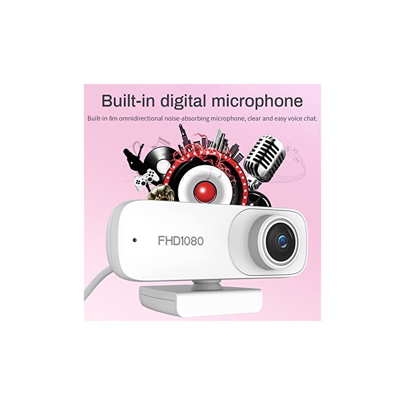 Web Camera Autofocus 1080P Webcam Cover HD Web Camera with