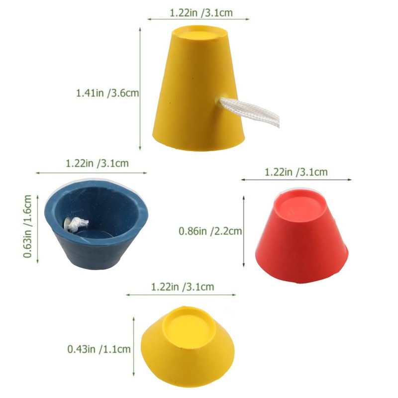 GUEDKIKL 2 Set Rubber Winter Golf Tees, 4 Different Heights