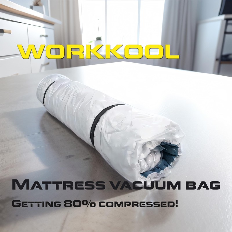 WORKKOOL Vacuum Mattress Bag for moving, Vacuum Sealed Bags for