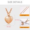 Heart Urn Necklace for Ashes Tiny Heart Capsule Cremation Keepsake