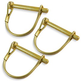 PTO Round Wire Shaft Locking Pin 1/4" x 1-3/4"(Pack of 3)