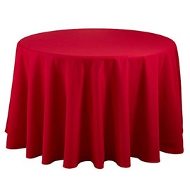 SARO LIFESTYLE Collection Casual Design Everyday Tablecloth, 90", Red