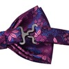 GUSLESON Mens Red Purple Bow Tie for Wedding Pre-Tied Silk