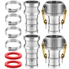 Innconee 2 Set Camlock Fittings Type C&E 2 Inch Aluminum