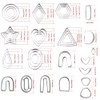 AIFUDA 134 Pcs Polymer Clay Cutters, 16 Shapes Clay Earring