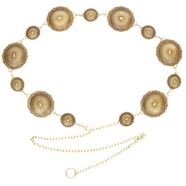 INOGIH Women Western-Cowgirl-Concho-Belt Boho-Waist-Metal-Chain-Belt for Dresses Jeans Pants