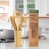 Naturoom Kitchen Utensils Set of 8 PCS, 12Inches Bamboo Wooden