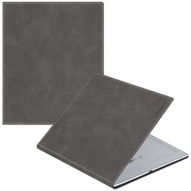 LaoShuSheng Magnetic Case for Onyx Boox Go 10.3 ePaper Tablet (2024 Released) - Ultra-Thin Lightweight PU Leather Book Folio Cover with Auto Sleep/Wake (Advanced Grey)