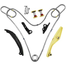 3.5 Ecoboost Timing Chain Kit with Tensioner AT4Z6268A Fits 2011-2017 Ford F150 Flex Taurus Edge Explorer Mustang 3.5L 3.7L, Lincoln MKS MKX MKZ OE# AT4Z6268B cadena de tiempo kit
