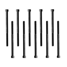 Socket Head Cap Screw, 1/4-20 x 4, Alloy Steel, Black Oxide, Hex Socket Coarse Thread, 1/4 inch Hexagonal Allen Bolt, Length: 4 inch, Full Thread (Quantity: 10)