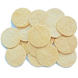18 Pack Natural Loofah Sponge Exfoliating Face Pads - Facial Body Scrubbers Pad - When Bath Shower and Spa - Loofa Sponges Scrub - Bulk Loofahs Scrubber - Cleansing Skin for Women and Men