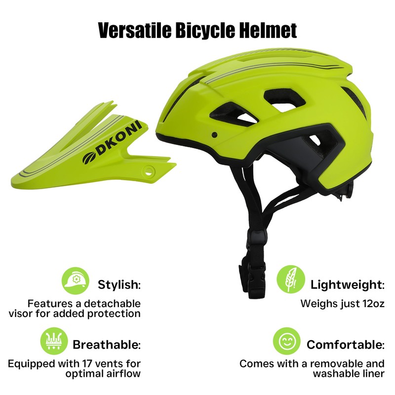 Bike Helmet (Yellow Black, M: 54-58 cm)