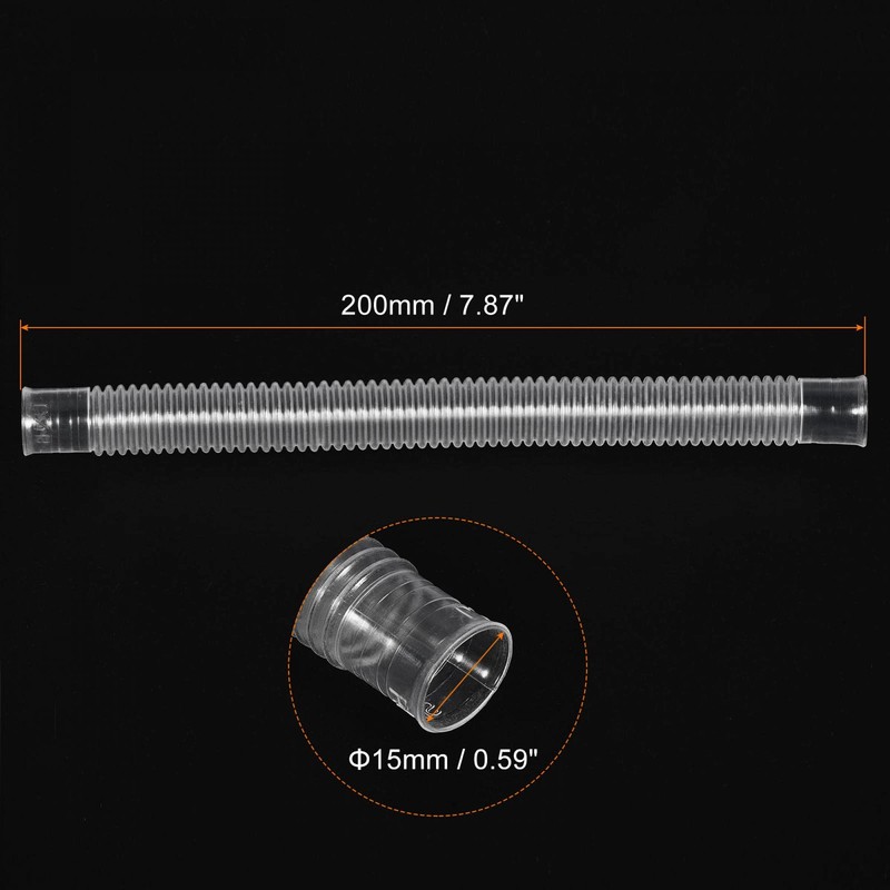 sourcing map Washing Machine Drain Hose, 15mm Inner Dia 200mm