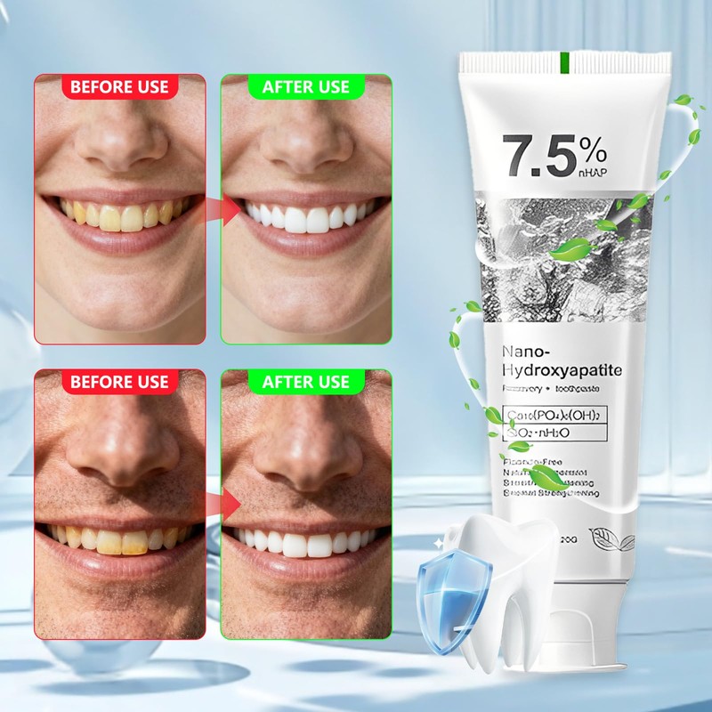 FunnAura 2 Pcs Nano Hydroxyapatite Toothpaste, Gentle Whitening and Sensitive