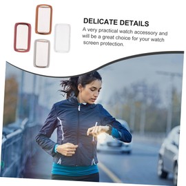 Mipcase 4Pcs TPU Watch Covers for Shocking Detachable Protector Lightweight and Scratch Resistant Full for Your Watch Transparent Silver Rose Gold Pink