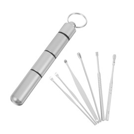 SAFIGLE 1 Set Stainless Steel Ear Wax Removal Tool Ear Cleaning Supplies for Dry and Oily Wax Removal Polished Design for Massage Itch Relief Portable