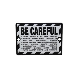Be-Careful Plate Fits John Deere Tractor
