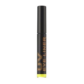 Neon Yellow UV reactive liquid eye liner. Liquid eye liner that glows under uv lights with a fine brush applicator