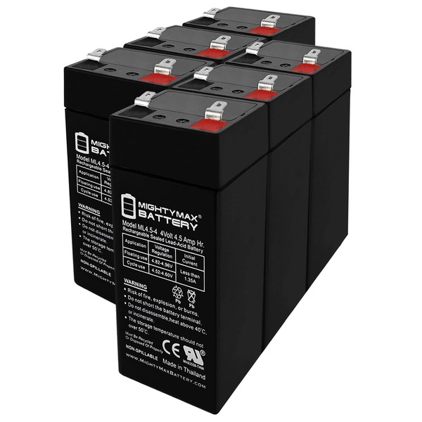 Mighty Max Battery 4 Volt 4.5AH F1 SLA Replacement Battery