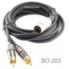 CablesOnline 3ft. Din-5 Male to 2-RCA Male Premium Grade Audio