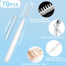 MAPVOLUT 70 PCS Shower Head Cleaning Brush for Small Hole, Multiple Shower Head Cleaner Tool for Gap Hole Anti-Clogging with Stiffer and Denser Bristles, Shower Cleaner Brush Tools for Cleaning