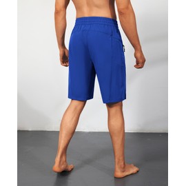 FOGFIRE Men's Swim Trunks Quick Dry Beach Shorts with Zipper Pockets, UPF 50+, Swimming, Surfing, Outdoor - No Mesh Liner Royal Blue
