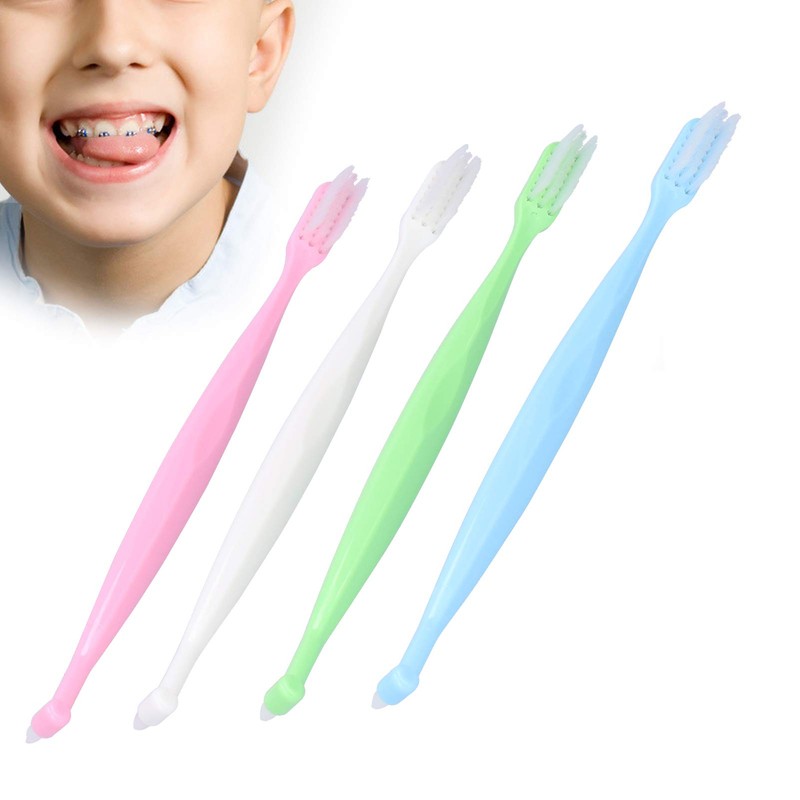 Cepillo de Dientes de Ortodoncia de 4 Piezas, Cepillo de