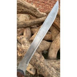 Carbon Steel CUSTOM HAND FORGED Carbon Steel BOOK OF ELI MACHETE SWORD with Leather Sheath