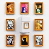8Pcs Funny Cat Meme Fridge Magnets, 3D Retro Orange Wooden