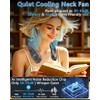 KJXIC Bladeless Wearable Neck Fan - Powerful Portable AC Cooler