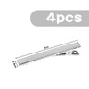 Lotsdonxia 4 Elegant Men's Tie Clip Set Square Edge Bar