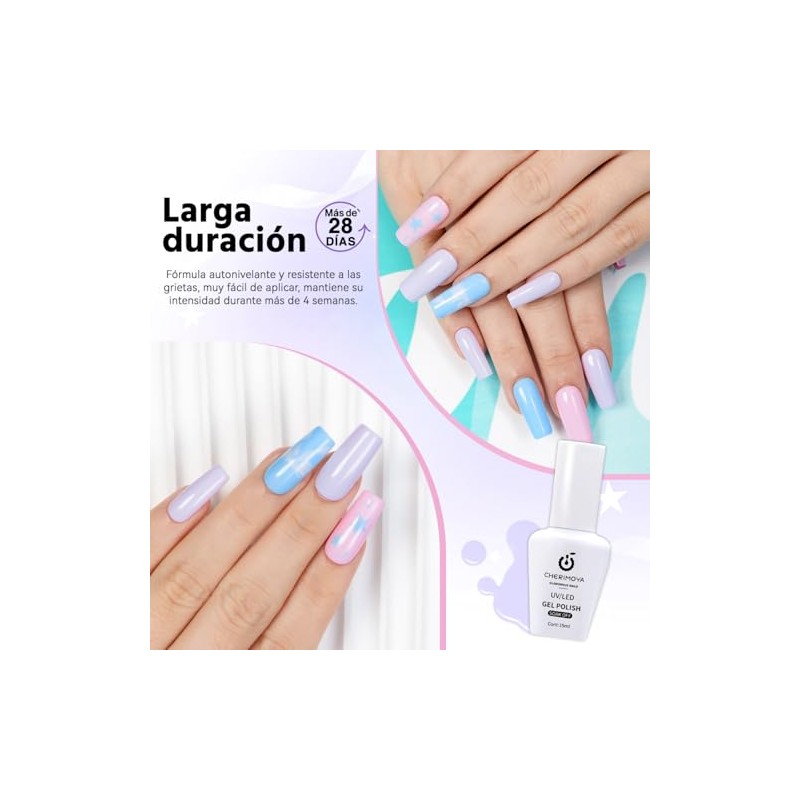 Cherimoya Juego de Esmaltes de Uñas en Gel Semipermanentes 3