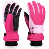 ThxToms Children's Ski Gloves, Winter Snow Ski Gloves -15°C, PU