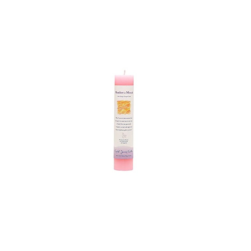 Crystal Journey Reiki Charged Herbal Pillar Candle Bundle (Angel's Influence,
